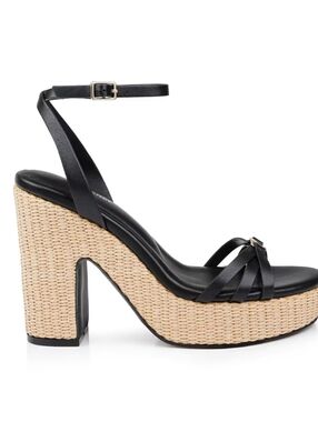 Geneva Platform Sandal - Black
